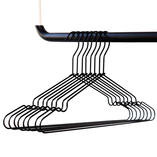 Neaterize Plastic Clothes Hangers Heavy Duty - Durable Coat and
